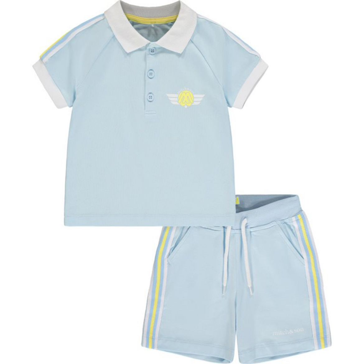 Picture of Mitch & Son Boys 'Jacob' Blue Polo And Short Set