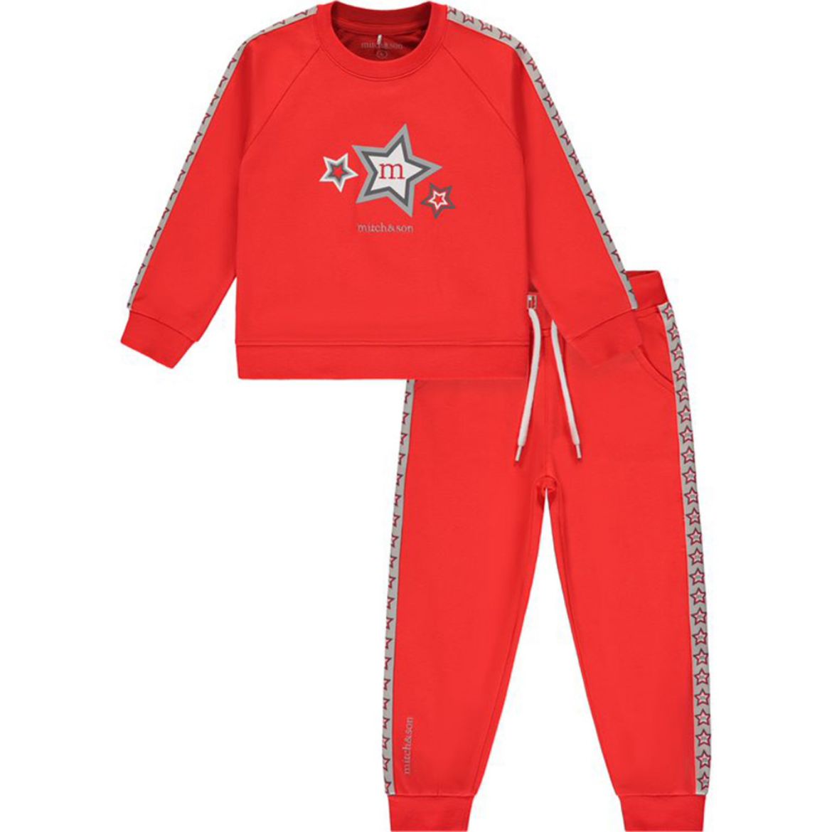Picture of Mitch & Son Boys 'Landon' Red Star Tracksuit