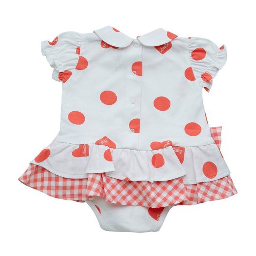 Picture of Little A Baby Girls 'Hooper' White Polka Dot Romper