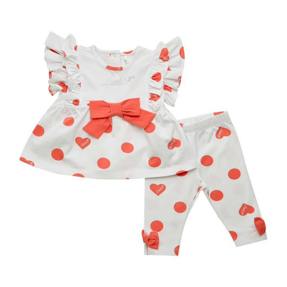 Picture of Little A Baby Girls 'Harlo' White Polka Dot Legging Set