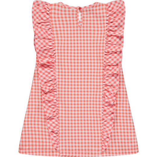 Picture of A Dee Girls 'Yohana' Coral & White Check Dress