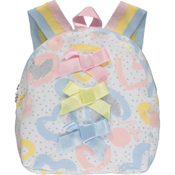 Picture of A Dee Girls 'Vicky' White Printed Backpack