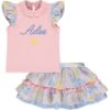 Picture of A Dee Girls 'Vanessa' Pale Pink Skirt Set