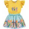 Picture of A Dee Girls 'Uliana' Yellow & Aqua Floral Dress