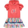 Picture of A Dee Girls 'Ursa' Coral & Stripe Hooded Dress