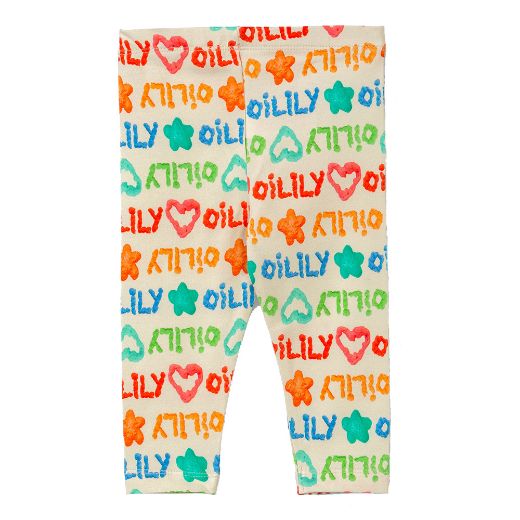 Picture of Oilily Girls Peppy White Printed Leggings