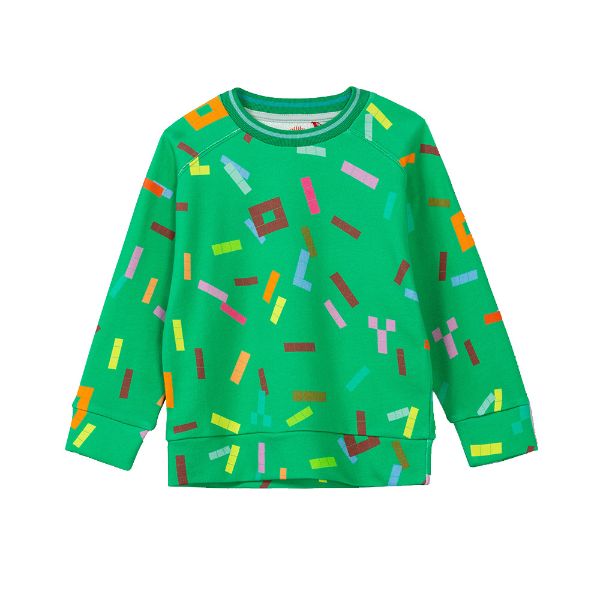 Picture of Oilily Boys Hoores Green Printed Jumper