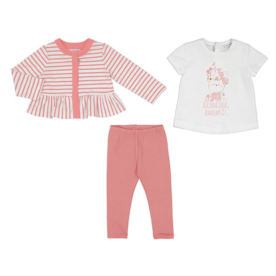 Picture of Mayoral Baby Girls Three Piece Legging Set