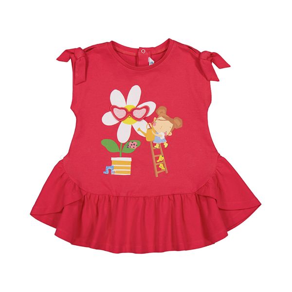 Picture of Mayoral Baby Girls Red 'Flower' Dress