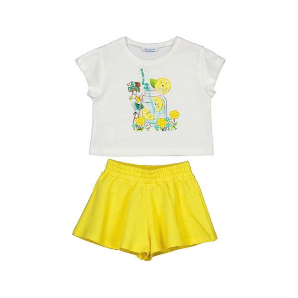 Picture of Mayoral Girls Yellow Short Set