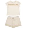 Picture of Mayoral Girls Cream Knitted Short Set