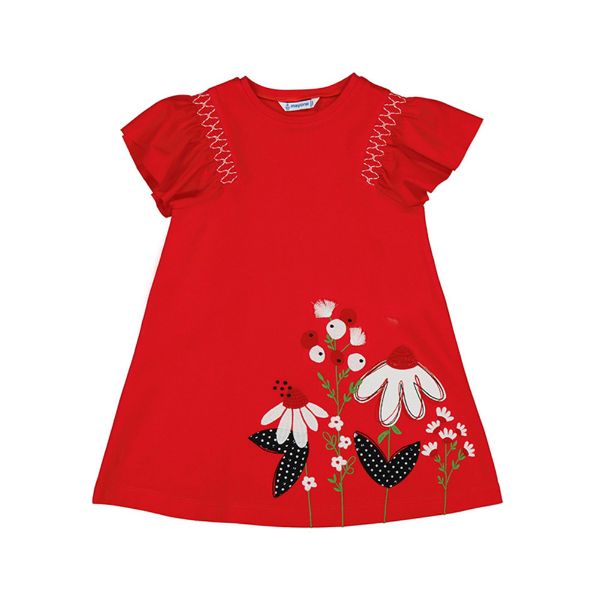 Picture of Mayoral Girls Red 'Flower' Dress