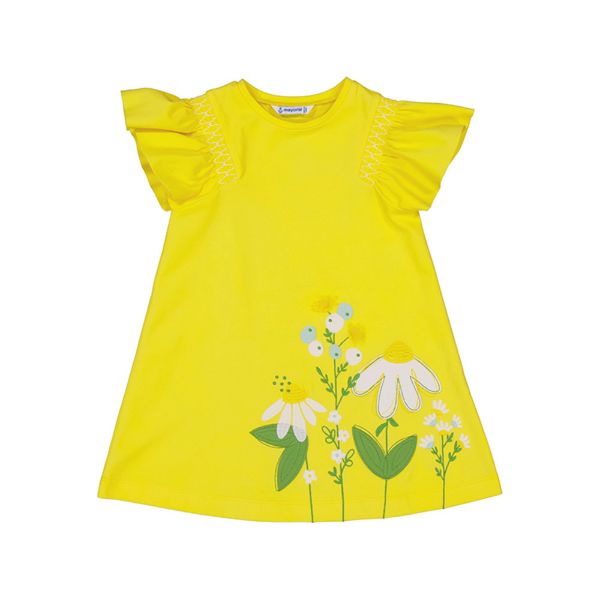 Picture of Mayoral Girls Yellow 'Flower' Dress