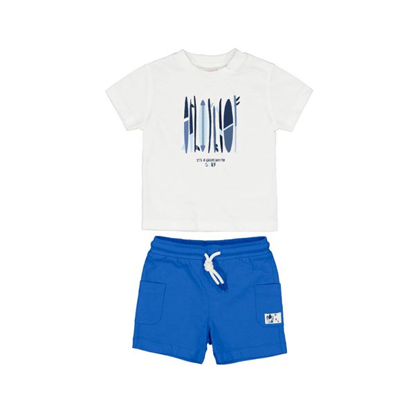 Picture of Mayoral Baby Boys Blue & White Short Set