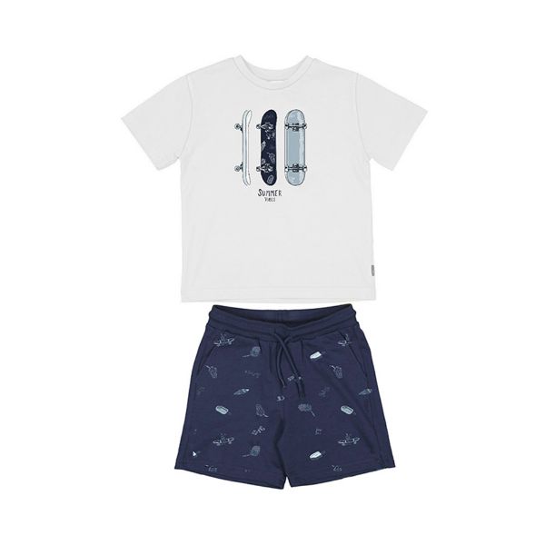 Picture of Mayoral Boys Navy & White Short Set