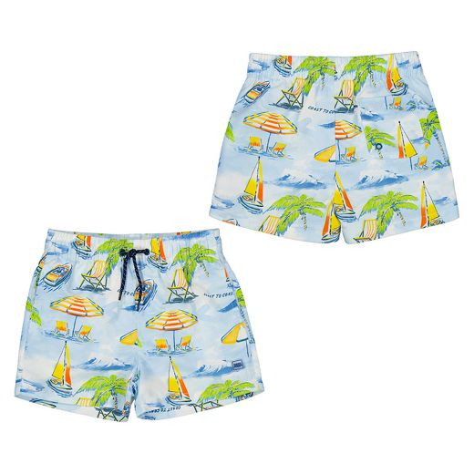 Picture of Mayoral Boys Navy & Blue 'Ocean' Swim Short Set
