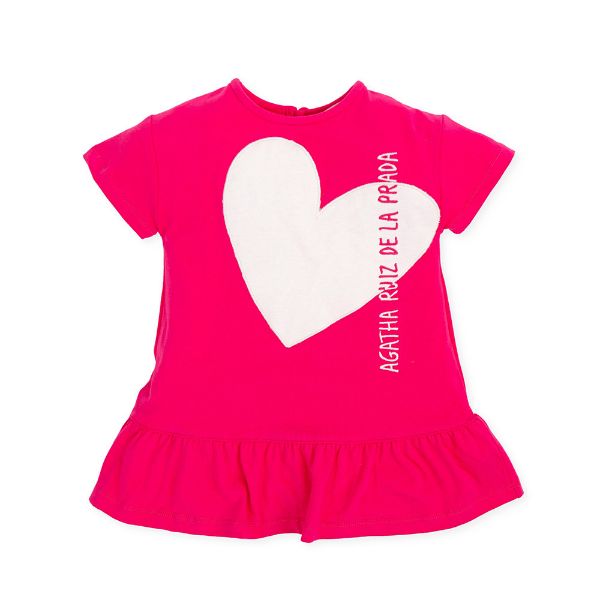 Picture of Agatha Girls Fuchsia Pink Heart Dress