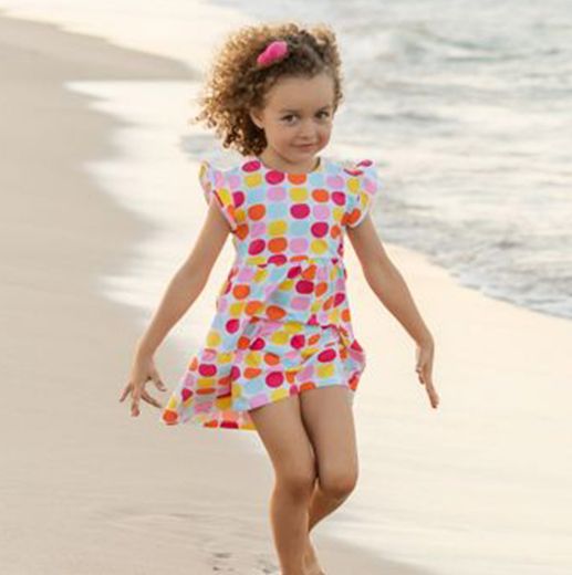 Picture of Agatha Girls Multicolour Spotty Dress