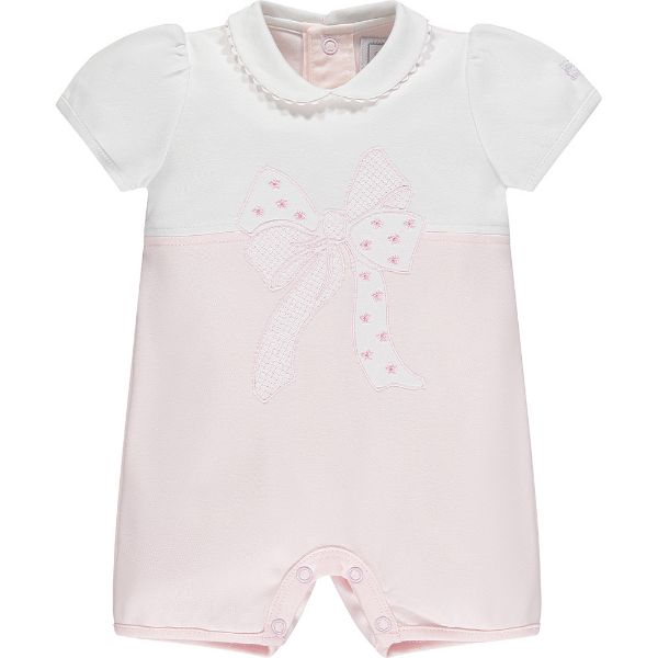 Picture of Emile Et Rose Baby Girls 'Darcy' Pink & White Bow Romper