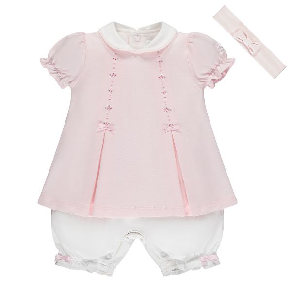 Picture of Emile Et Rose Baby Girls 'Dolly' 2 In 1 Pink & White Romper Set