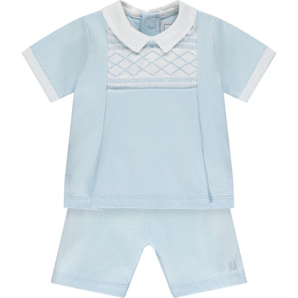 Picture of Emile Et Rose Baby Boys 'Dale' Blue Short Set