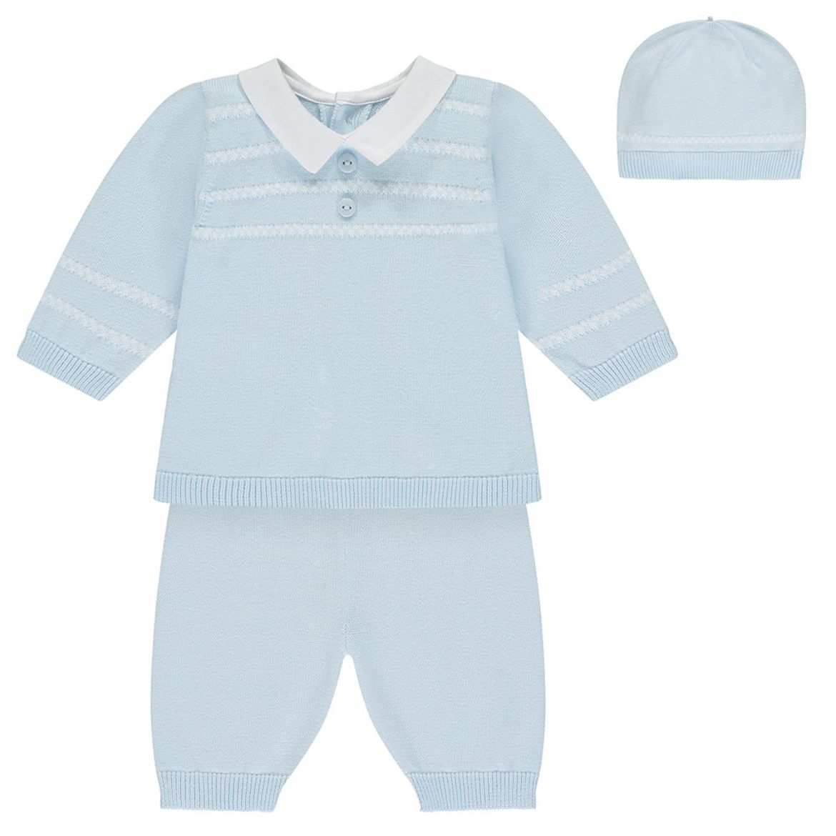 Picture of Emile Et Rose Boys 'Declan' Blue Knitted Trouser & Hat Set