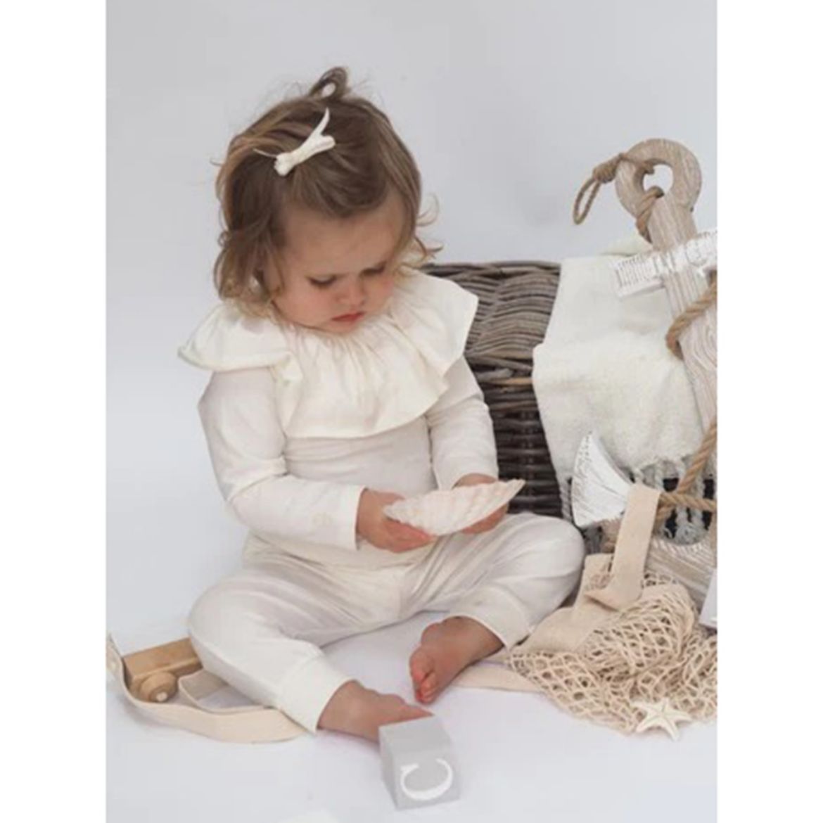 Picture of Little Crusoe Girls Ivory Body Suit & Leggings Set