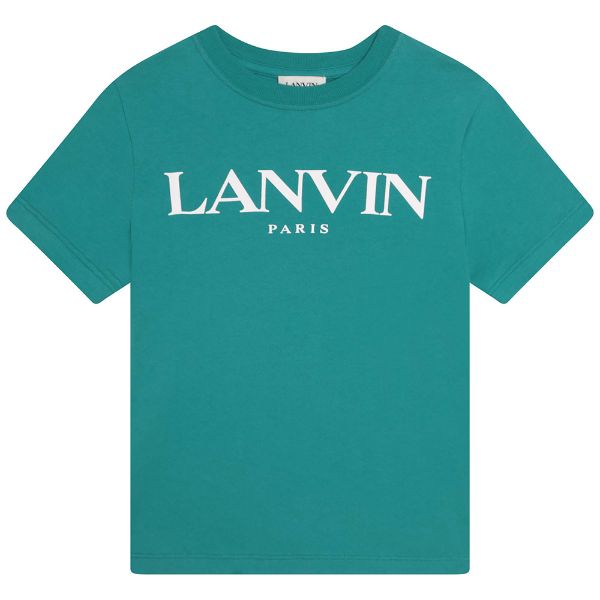 Picture of Lanvin Boys Turquoise Logo T-shirt