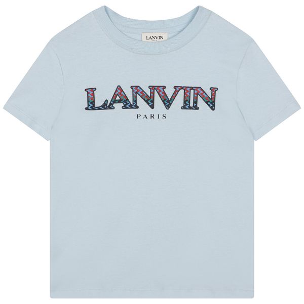 Picture of Lanvin Boys Blue Logo T-shirt