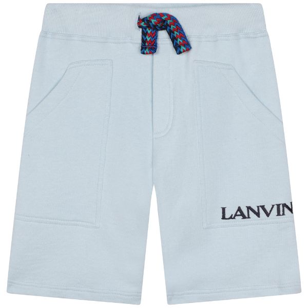 Picture of Lanvin Boys Blue Logo Jogger Shorts