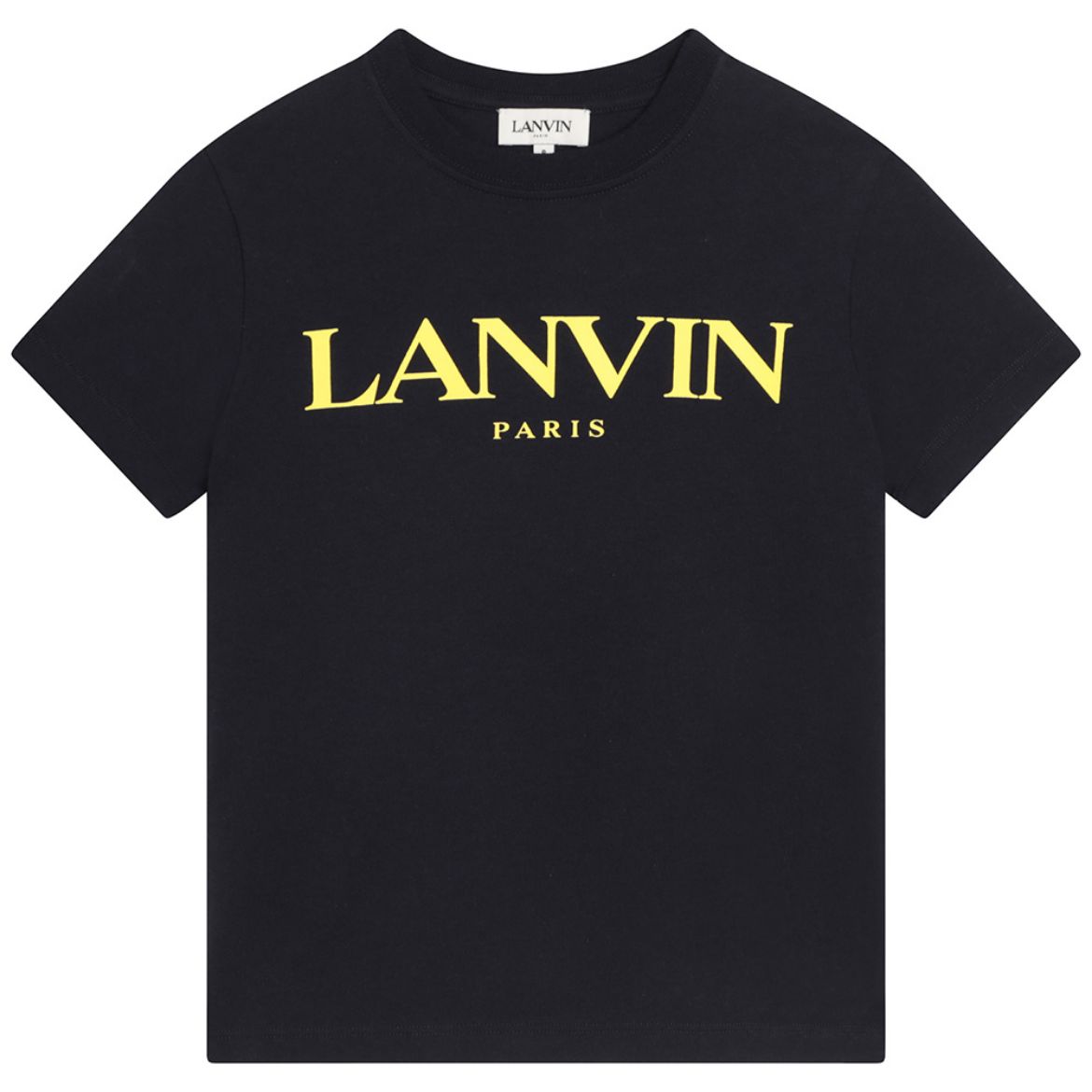 Picture of Lanvin Boys Navy & Yellow Logo T-shirt