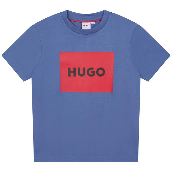 Picture of Hugo Boys Blue Big Logo T-shirt