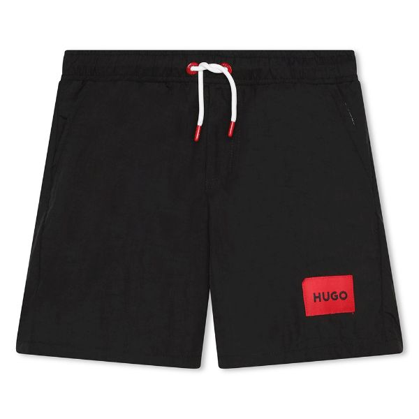Picture of Hugo Boys Black Swim Shorts