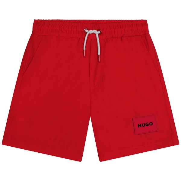Picture of Hugo Boys Red Swim Shorts