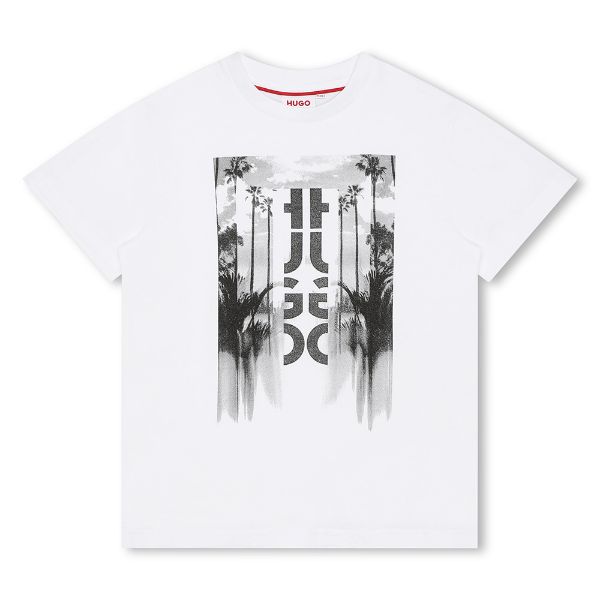 Picture of Hugo Boys White Printed T-shirt