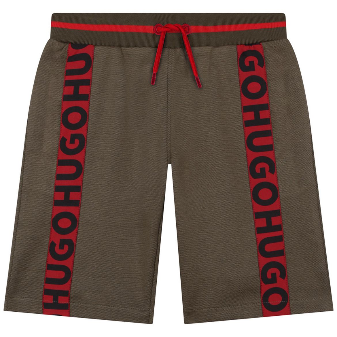 Picture of Hugo Boys Khaki Big Logo Shorts