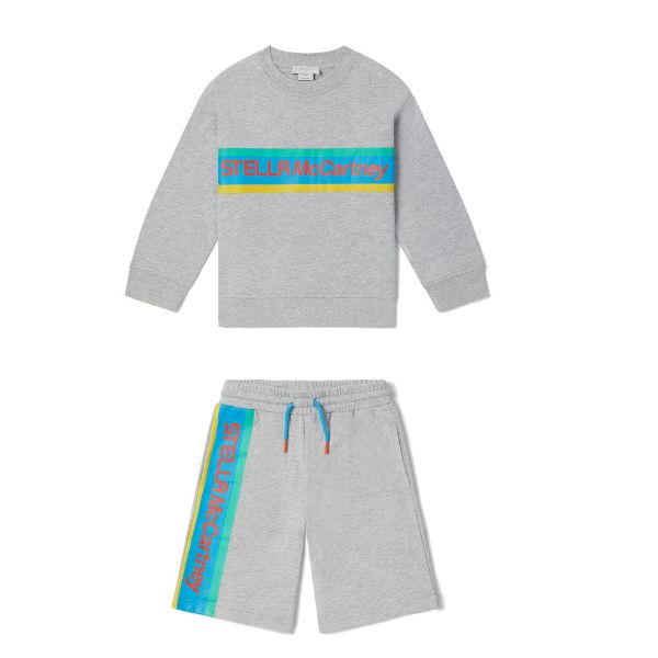 Picture of Stella Mc Cartney Boys Grey Sweatshirt & Short Set