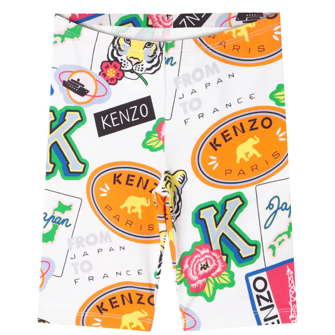 Picture of Kenzo Girls White Logo Cycling Short