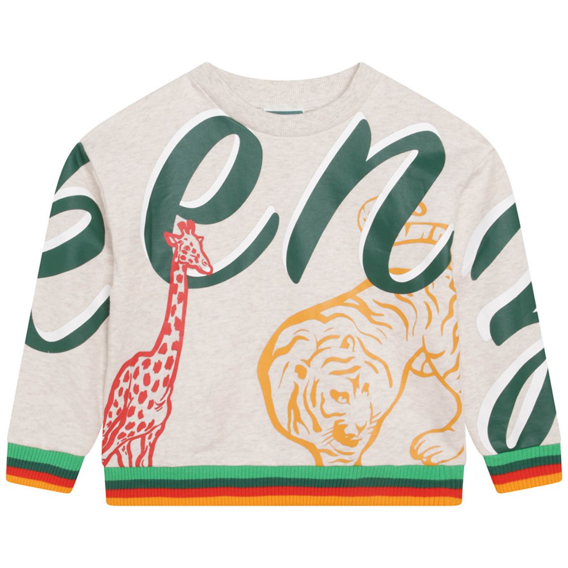 Picture of Kenzo Boys Beige Animal Print Sweatshirt