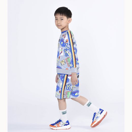 Picture of Kenzo Boys Grey Multi Logo Sweatshirt