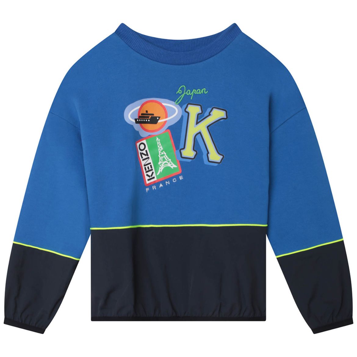 Picture of Kenzo Boys Blue & Navy Logo Sweatshirt