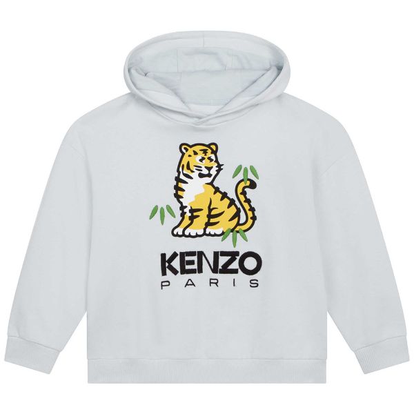 Picture of Kenzo Boys Pale Blue Hooded Sweatshirt