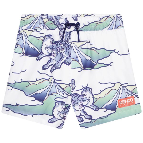 Picture of Kenzo Boys Mountain Print Swimming Short