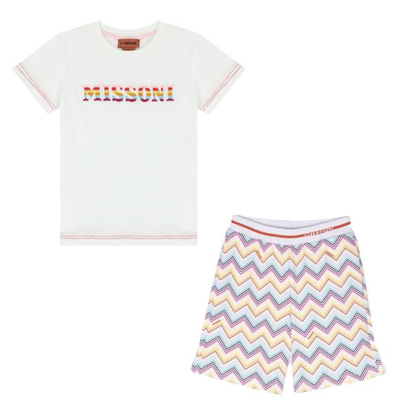 Picture of Missoni Girls Zig Zag T-shirt & Short Set