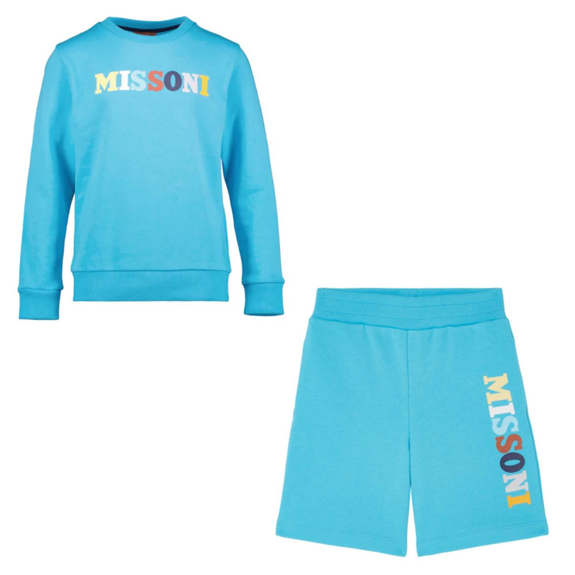 Picture of Missoni Boys Turquoise Sweatshirt & Short Set