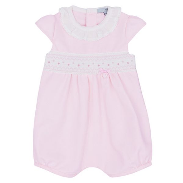 Picture of Blues Baby Girls Pink Smocked Romper