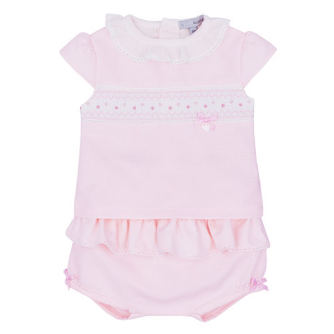 Picture of Blues Baby Girls Pink Smocked Jam Pants Set