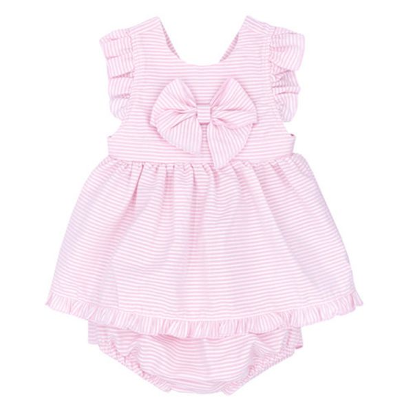 Picture of Blues Baby Girls Pink Bow Dress & Knickers Set