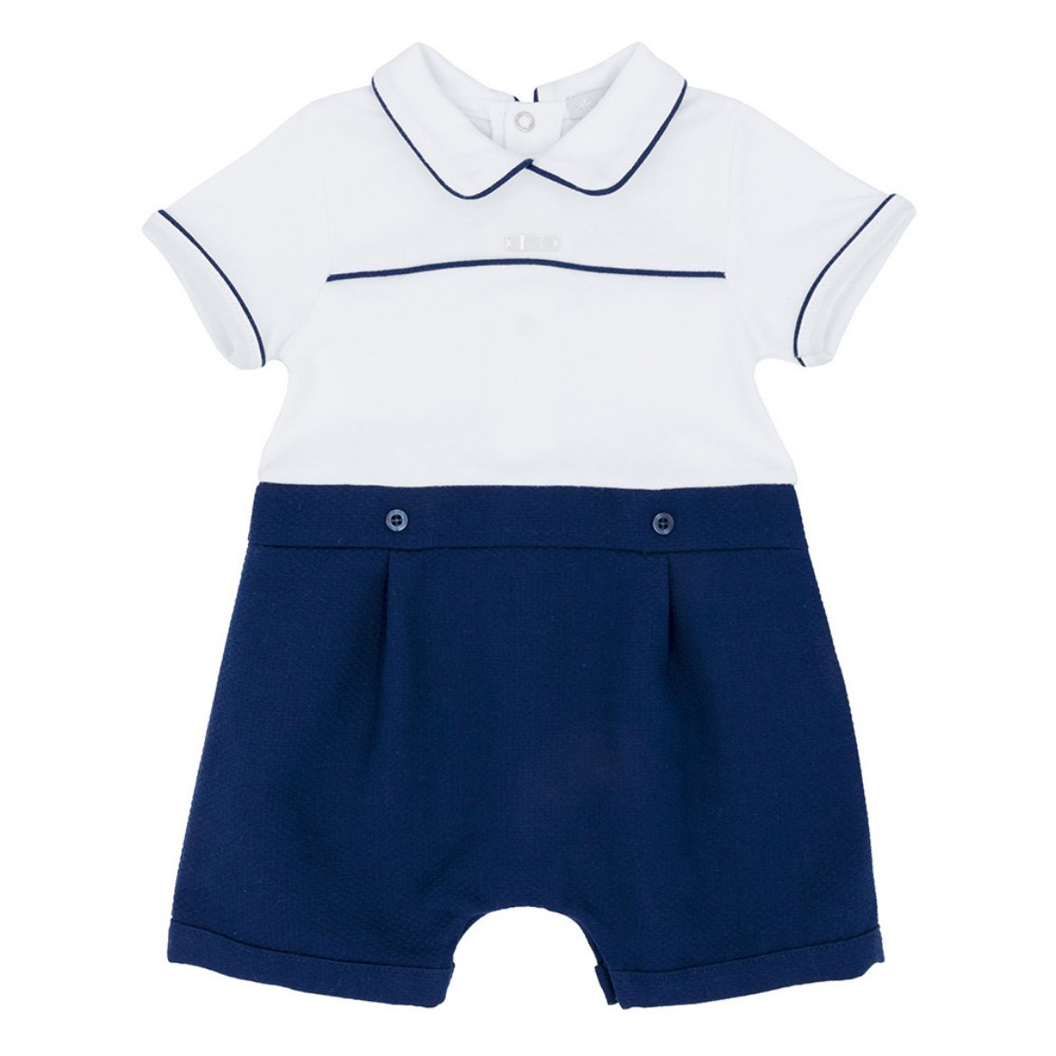 Picture of Blues Baby Boys Navy & White Romper