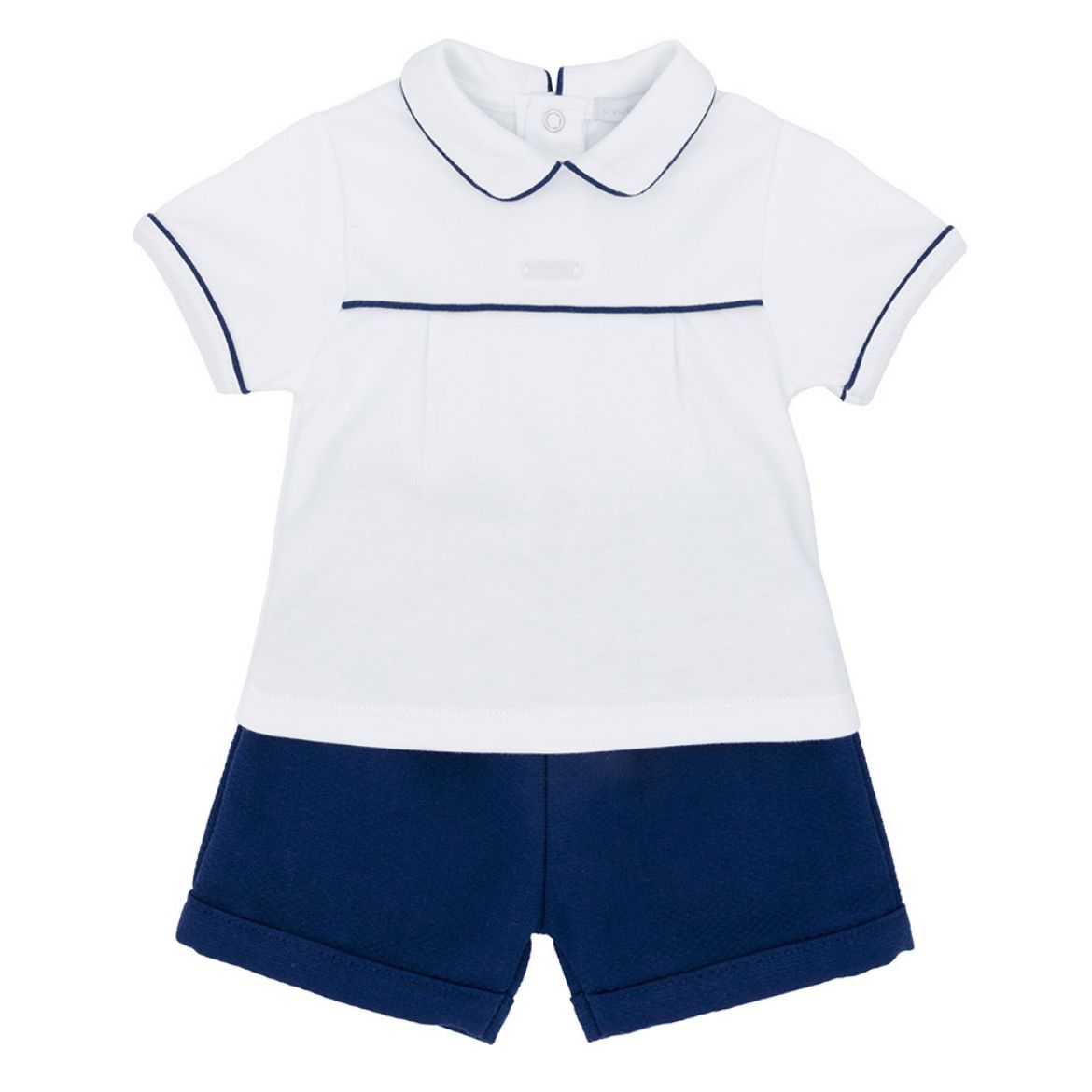 Picture of Blues Baby Boys Navy & White Polo Shirt And Short Set